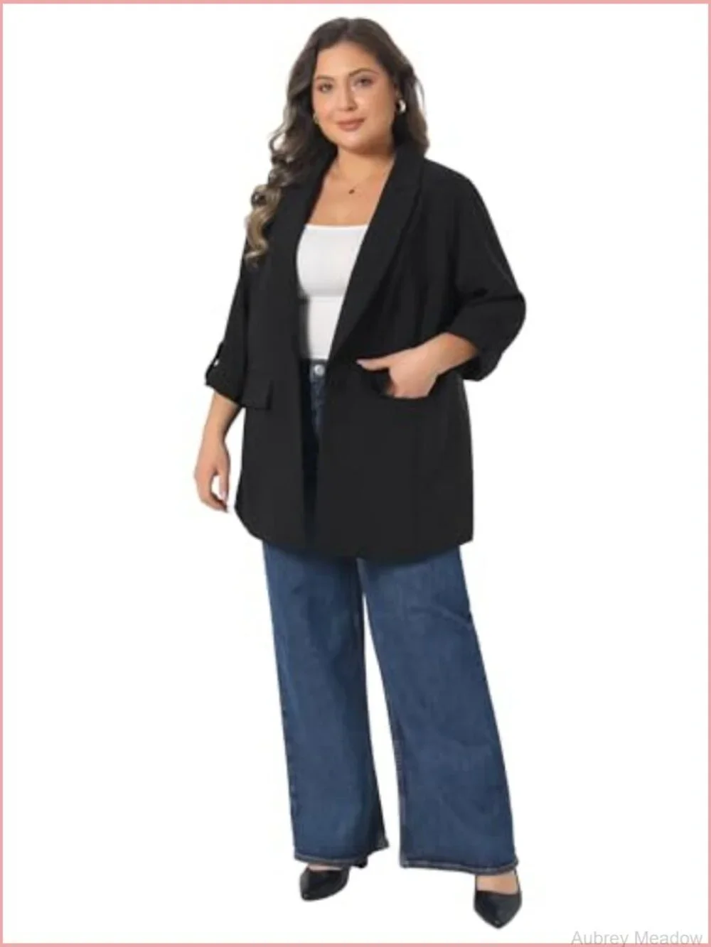 Plus Size Women's Blazer Jacket Business Casual Office